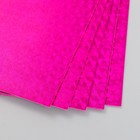 Фоамиран голограмма "Ярко-розовый" 1.8 мм набор 5 листов 20х30 см - фото 6424023
