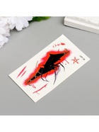 Переводная тату на тело цветная «Паук из раны», 10.5×6 см - Фото 4