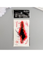 Переводная тату на тело цветная «Паук из раны», 10.5×6 см - Фото 5