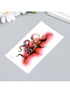 Переводная тату на тело цветная «Осьминог из раны», 10.5×6 см 6302323