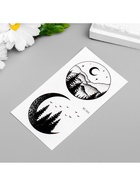 Переводные тату на тело чёрные «Ночь и лес», 10.5?6 см (комплект 4 шт) - фото 43711573 Переводные тату на тело чёрные «Ночь и лес», 10.5?6 см (комплект 4 шт) - фото 43711573