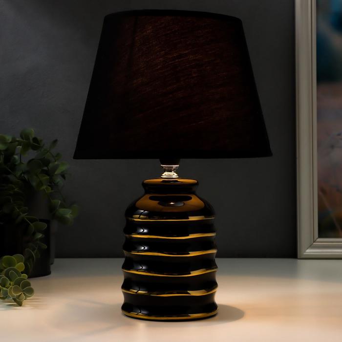 Лампа настольная 16610/1BK E14 40Вт черно-золотой 20х20х32,5 см RISALUX - фото 1907241970