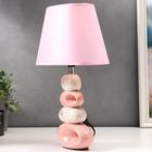 Лампа настольная 16621/1 E14 40Вт бело-розовая 20х20х38 см RISALUX - фото 24211746