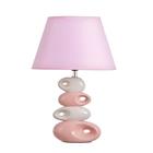 Лампа настольная 16621/1 E14 40Вт бело-розовая 20х20х38 см RISALUX - фото 24211749