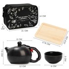 Набор для чайной церемонии ДЖЕКИЧАЙ, 8 предметов, на 4 персоны, чашка 45 мл, чайник 180 мл, керамика, чёрный - Фото 2