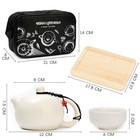 Набор для чайной церемонии ДЖЕКИЧАЙ, 8 предметов, на 4 персоны, чашка 45 мл, чайник 180 мл, керамика, белый - Фото 2