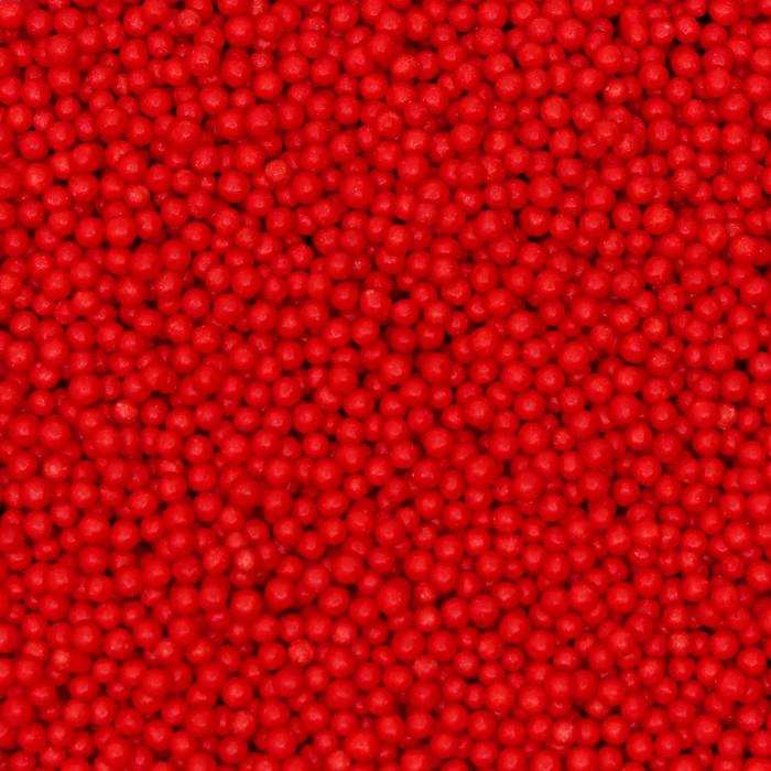 Кондитерская посыпка шарики 2 мм, красные перламутровые, 50 г - Фото 1