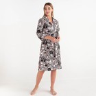 Халат женский Этель «Леопард» рукав 3/4, размер 46-48, вафля 200 г/м², 100% хлопок - Фото 1