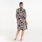 Халат женский Этель «Леопард» рукав 3/4, размер 46-48, вафля 200 г/м², 100% хлопок - Фото 3