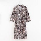 Халат женский Этель «Леопард» рукав 3/4, размер 46-48, вафля 200 г/м², 100% хлопок - Фото 4