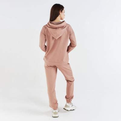 Костюм женский (худи, брюки) MINAKU: Casual Collection, размер 46, бежевый