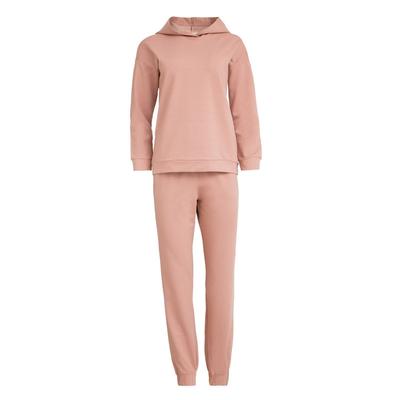 Костюм женский (худи, брюки) MINAKU: Casual Collection, размер 46, бежевый
