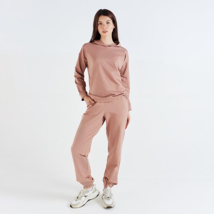 

Костюм женский (худи, брюки) MINAKU: Casual Collection цвет бежевый, размер 52