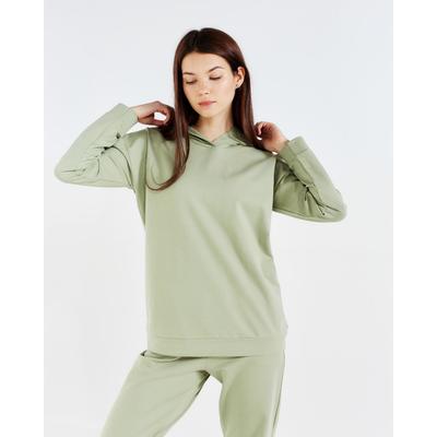 Костюм женский спортивный (худи, брюки) MINAKU: Casual Collection, размер 44, фисташковый