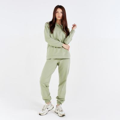 Костюм спортивный женский (худи, брюки) MINAKU: Casual Collection, размер 46, фисташковый