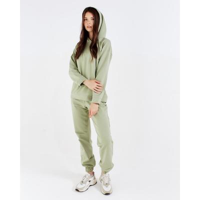Костюм женский спортивный (худи, брюки) MINAKU: Casual Collection, размер 46, фисташковый