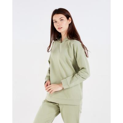 Костюм женский спортивный (худи, брюки) MINAKU: Casual Collection, размер 46, фисташковый