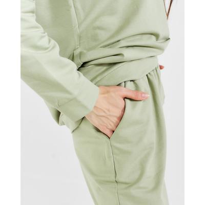 Костюм женский спортивный (худи, брюки) MINAKU: Casual Collection, размер 46, фисташковый