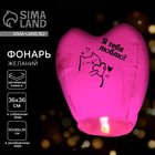 Фонарик желаний «Я тебя люблю», сердце - Фото 1