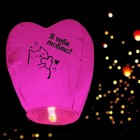 Фонарик желаний «Я тебя люблю» сердце, розовый - Фото 3