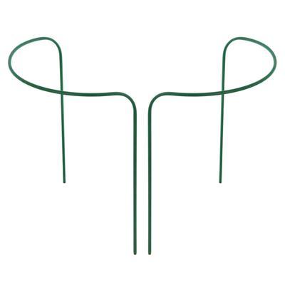 УЦЕНКА Кустодержатель, d=60 см, h=90 см, ножка d=1 см, металл, набор 2 шт., зелёный