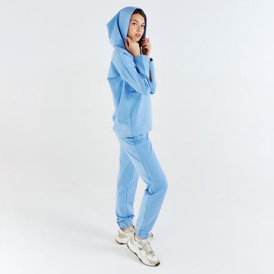 Костюм женский (худи, брюки) MINAKU: Casual Collection, размер 42, голубой