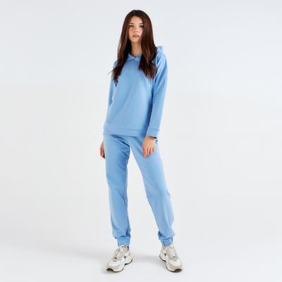 Костюм женский (худи, брюки) MINAKU: Casual Collection, размер 52, голубой