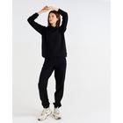 Костюм женский (худи, брюки) MINAKU: Casual Collection цвет чёрный, размер 50 - Фото 2