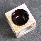 Аромалампа "Куб" чёрно-белая,с золотом 9.5 см - Фото 7