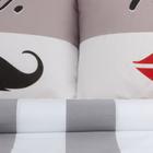 Постельное бельё евро «Этель» Mr&Mrs, бязь, 100% хлопок  (артикул 6030079)  большой выбор товаров оптом и в розницу по низким ценам с доставкой