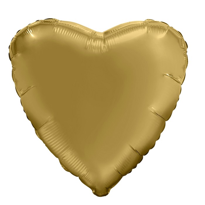 Шар фольгированный 19", сердце, мистик золото - Фото 1