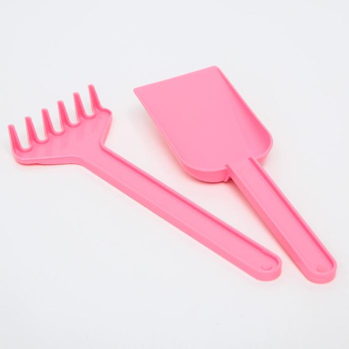 Песочный набор, «Озорные пони», My Little Ponу, ведёрко-лейка 350 мл, грабли, совок, 4 формочки, в сетке 49938