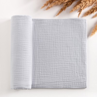 Пелёнка муслиновая Крошка Я «Light gray», 135×100 см, двухслойная, 100 % хлопок
