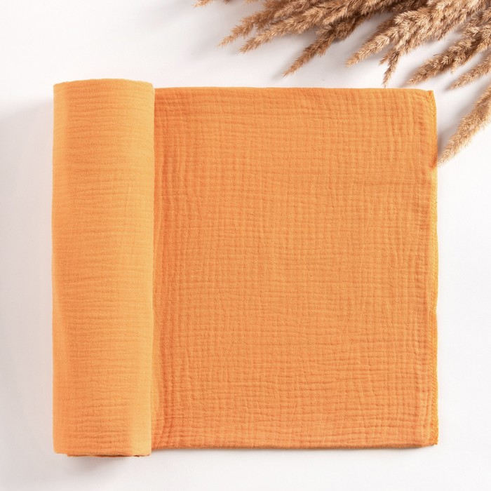 Пелёнка муслиновая Крошка Я «Mustard» 135×100 см, двухслойная, 100% хлопок - Фото 1