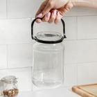 Ручка для стеклянных банок, d = 82 мм, цвет черный (комплект 500 шт) - фото 27179702