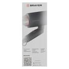 Фен BRAYER BR3040RD, 1400 Вт, 2 скорости, складная ручка, шнур 1.8 м, чёрно-красный - фото 9573017