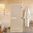 Дверь для бани и сауны "Классика", бронза, размер коробки 200 х 80 см, 6мм - фото 2080254