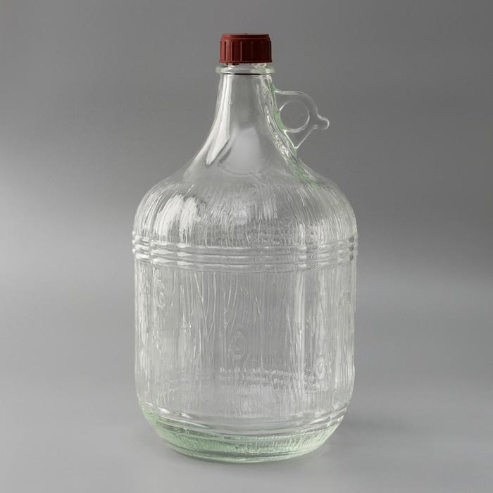 Бутыль стеклянная «Дария», 5 л, с крышкой - Фото 1