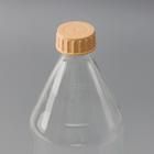 Бутылка стеклянная «Деления», 1 л, с крышкой - Фото 2