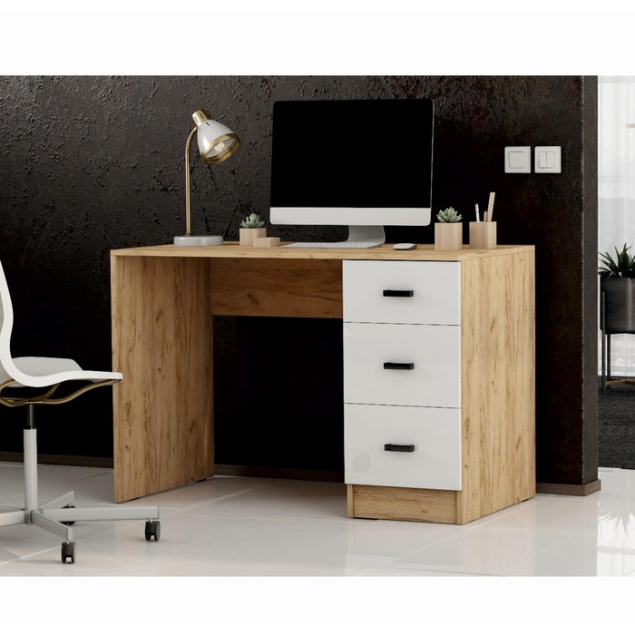 Стол письменный «СТАНДАРТ», 1100×750×590 мм, цвет дуб вотан/белый - Фото 1