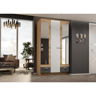 Шкаф АДЕЛЬ 1200х470х2100 Дуб Вотан/Белый