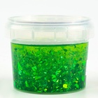 Слайм «Стекло» с зелёными блёстками слюда - Фото 7
