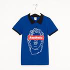 Футболка-поло для мальчика, цвет василёк, рост 164 см (14 лет) - Фото 4