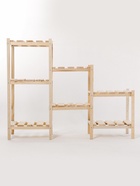 Стеллаж деревянный, 7 полок, 122×31×99.6 см, хвоя, регулируемый, напольный - Фото 2