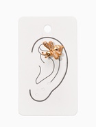 Серьга кафф «Пчела», белая в золоте - Фото 5