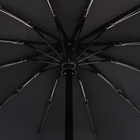 Зонт автоматический «Lanford», 3 сложения, 12 спиц, R = 52 см, цвет чёрный - Фото 6