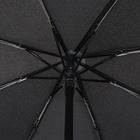 Зонт автоматический «Benjamin», 3 сложения, 8 спиц, R = 47/55 см, D = 110 см, цвет чёрный - фото 11830108