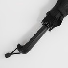 Зонт - трость полуавтоматический «Однотонный», 16 спиц, R = 59 см, цвет чёрный - фото 9462231