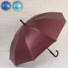 Зонт - трость полуавтоматический «Металлик», 10 спиц, R = 50 см, цвет МИКС - Фото 1