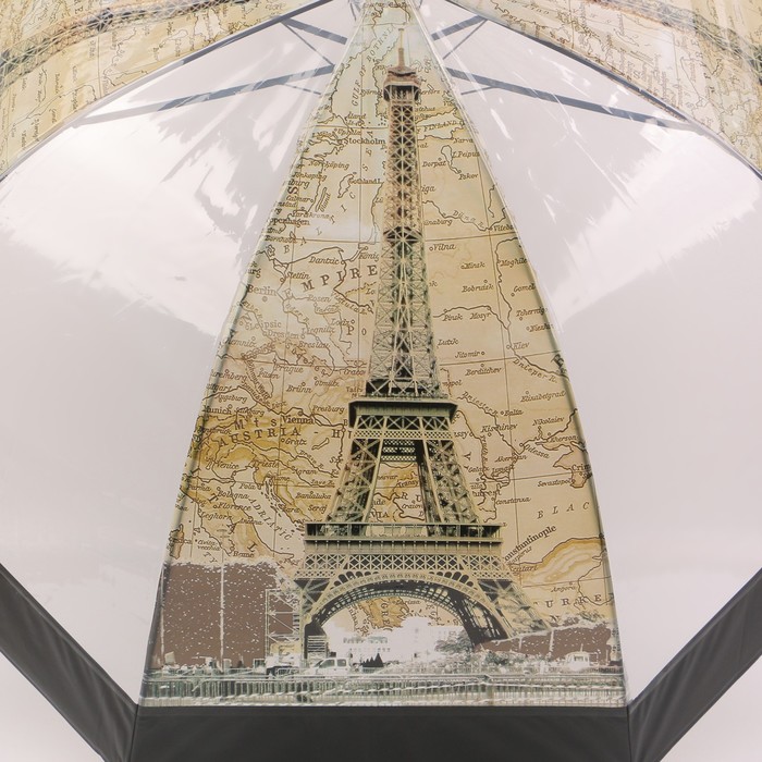 Зонт - трость полуавтоматический «Башни», 8 спиц, R = 42 см, цвет МИКС - фото 1907242847